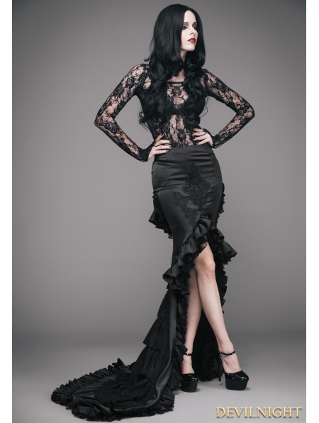 gothic fishtail dress