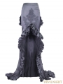 Black Vintage Gothic Elegant Fishtail Skirt