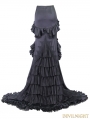 Black Vintage Gothic Elegant Fishtail Skirt