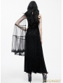 Black Gothic Goddess One-Shoulder Dress