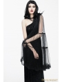 Black Gothic Goddess One-Shoulder Dress