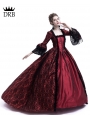 Red Masked Ball Gothic Victorian Costume Dress