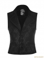 Black Gothic Gorgeous Jacquard Vest for Men