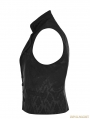 Black Gothic Gorgeous Jacquard Vest for Men