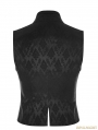 Black Gothic Gorgeous Jacquard Vest for Men