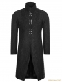 Black Vintage Gothic Gorgeous Jacquard Coat for Men