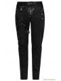 Black Men's Gothic Punk Trousers with Removable Loop