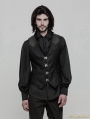 Black Vintage Gothic Buckles Waistcoat for Men