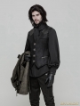 Black Vintage Gothic Buckles Waistcoat for Men