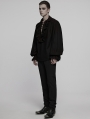 Black Steampunk Long Sleeve Shirt for Men