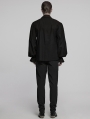 Black Steampunk Long Sleeve Shirt for Men