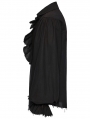Black Steampunk Long Sleeve Shirt for Men