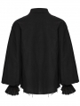 Black Steampunk Long Sleeve Shirt for Men