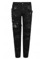 Black Gothic Punk Personality Vintage Trousers for Men