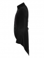 Black Velvet Vintage Gothic Double-Breasted Swallow Tail Jacket for Men