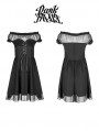 Black Gothic Off-the-Shoulder Sweet Short Dress