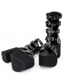Black Gothic Punk Rivet Belt Platform Sandals