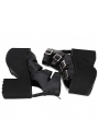 Black Gothic Punk Buckle Belt Platform Sandals