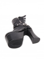 Black Gothic Punk Rivet Wing High Heel Boots