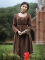 Brown Vintage Medieval Inspired Underwear Dress