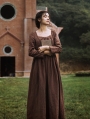 Brown Vintage Medieval Inspired Underwear Dress