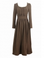 Brown Vintage Medieval Inspired Underwear Dress