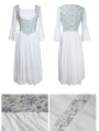 White Fake Two Pieces Medieval Inspired Dress