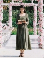 Green Long Sleeves Vintage Medieval Inspired Dress