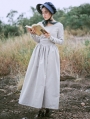 Ivory Long Sleeves Vintage Medieval Inspired Dress