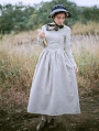 Ivory Long Sleeves Vintage Medieval Inspired Dress