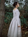 Ivory Long Sleeves Vintage Medieval Inspired Dress