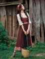 Vintage Fake Two Pieces Medieval Inspired Dress