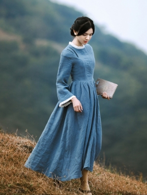 Blue Vintage Medieval Inspired Dress