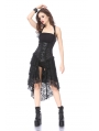 Black Halter Gothic Lace Corset Dress