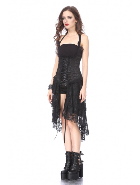 black lace corset outfit