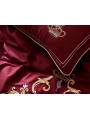 Red Vintage Crown Embroidery Comforter Set 