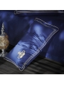Blue Vintage Crown Embroidery Comforter Set 