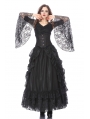 Black Gothic Eleglant Lace Long Skirt