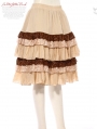 Women's Coffee Layer Short Steampunk Skirt