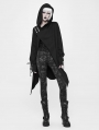 Black Gothic Punk Cardigan Sweater Coat for Women