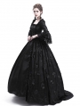 Black Flower Masquerade Gothic Victorian Dress