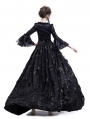 Black Flower Masquerade Gothic Victorian Dress