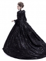 Black Flower Masquerade Gothic Victorian Dress