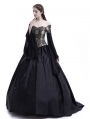 Black Theatrical Vintage Gothic Victorian Ball Dress