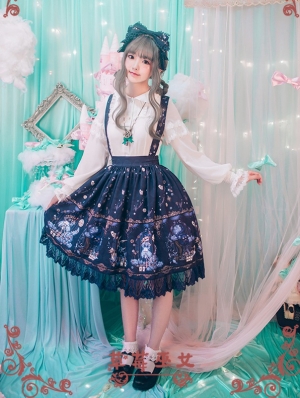 Strawberry Witch Alice's Dreamland Chiffon Sweet Lolita Jumper Skirt