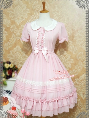 Strawberry Witch Peter Pan Chiffon Sweet Lolita Dress