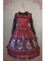 Strawberry Witch Alice's Dreamland Chiffon Lolita Jumper Dress