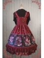 Strawberry Witch Alice's Dreamland Chiffon Lolita Jumper Dress