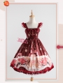 Strawberry Witch The Adventures of the Clock Chiffon Sweet Lolita Jumper Dress