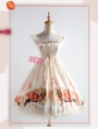 Strawberry Witch The Adventures of the Clock Chiffon Sweet Lolita Jumper Dress